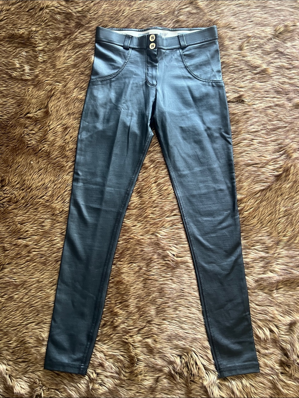 Freddy Jeans Black Faux Leather Leggings